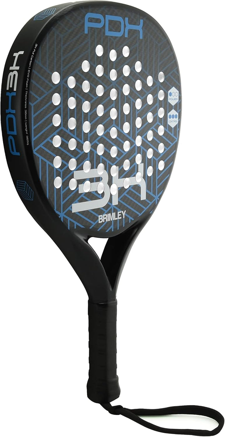 Brimley Padelschläger Carbon | Geeignet für Anfänger & Fortgeschrittene Spieler | 100% Carbon-Schläg