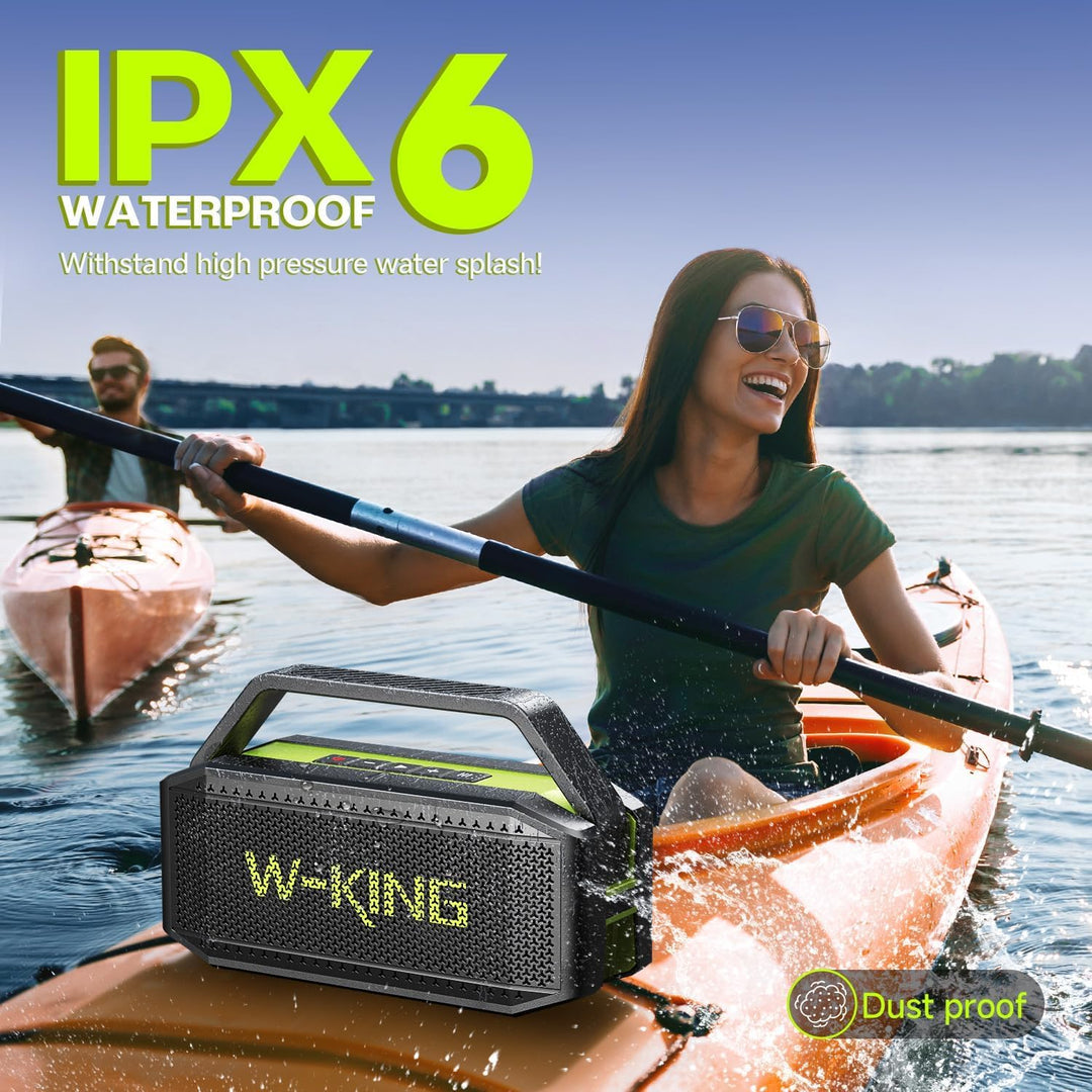 W-KING Bluetooth Lautsprecher Musikbox Gross, (100W MAX) 60W IPX6 Lautsprecher Boxen Bluetooth Box-T