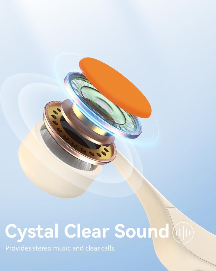 MONODEAL Knochenschall Kopfhörer Bluetooth 5.3 Open-Ear Kopfhörer, Typ-C Ladeanschluss, IPX6 wasserd