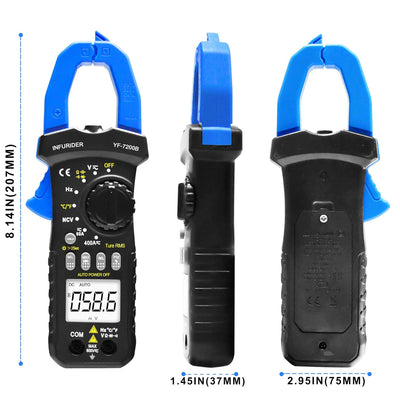 Clamp Meter Zangenmultimeter, INFURIDER YF-7200B TRMS Auto-Ranging Strommesszange Zangenmessgerät fü