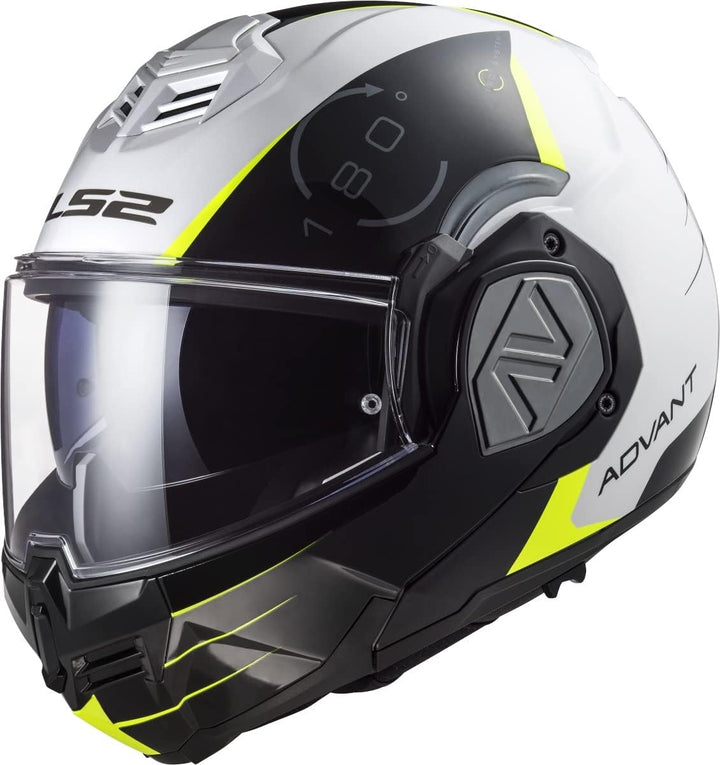 LS2, Klaphelme motorrad ADVANT CODEX white black 06, XXXL 3XL white black, 3XL white black