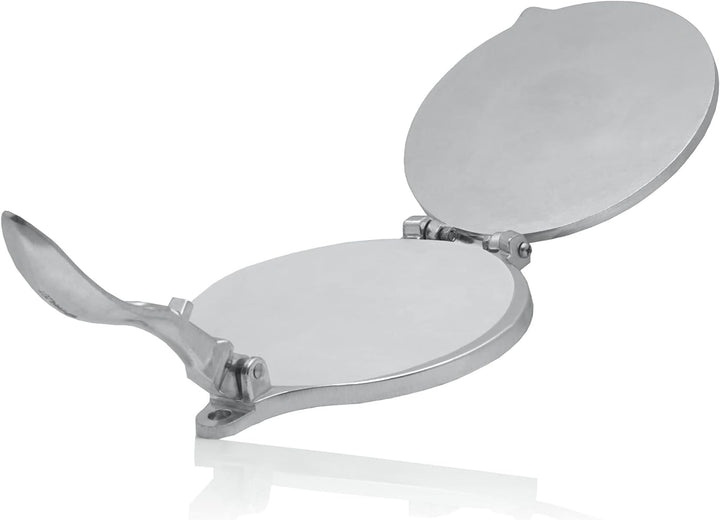 Mahlzeit Tortilla Presse Ø 20 cm aus Aluminium | inkl. Backpapier | leichte Taco Presse | für hausge