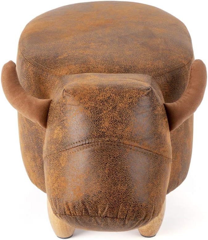 balvi Hocker La Vache Farbe Braun In Form Einer Kuh Holzbeine Kunstleder/Holz, Brau