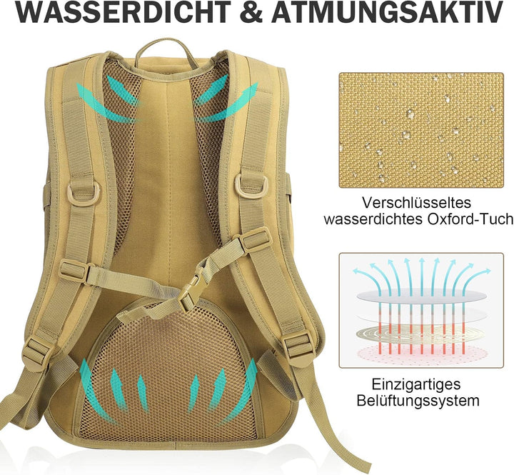 SHANNA Militärrucksack 35L/50L Armee Rucksack Molle, Hohe Kapazität Trekkingrucksack Wanderrucksäcke