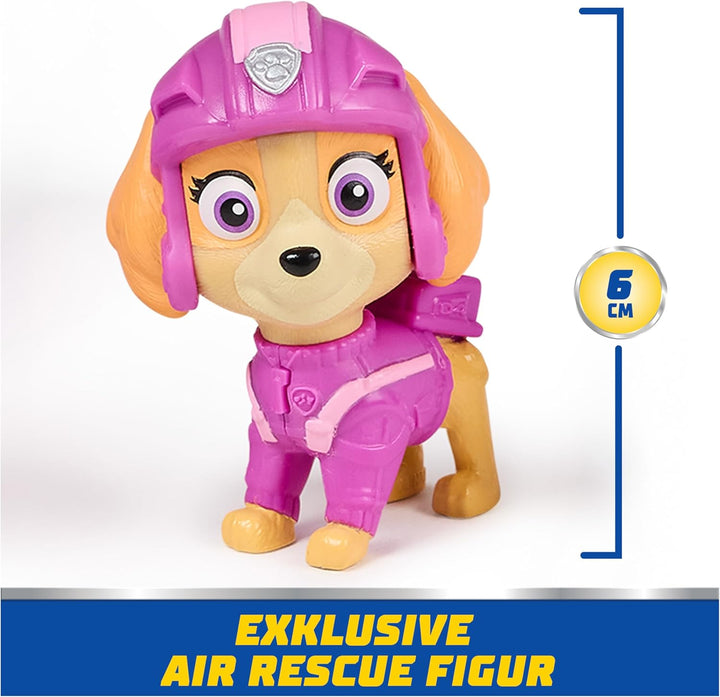 PAW PATROL Air Rescue - Skyes Rettungsflugzeug mit einziehbarer Klaue und Rettungskorb, mit Skye Spi