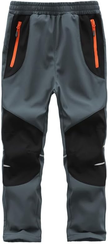 Zzkouine Kinder Softshellhose Schneehose Thermohose Hosen Jungen Mädchen Winterhose Outdoorhose Wand