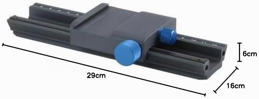 Novoflex Castel-Q Einstellschlitten, schwarz Fokussierregal mit QR-Basis, Fokussierregal mit QR-Basi