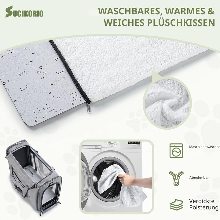 Hundetasche Flugzeug 55x40x23 Eurowings Lufthansa, Faltbare Hundetragetasche mit Faltbar Reisenapf N