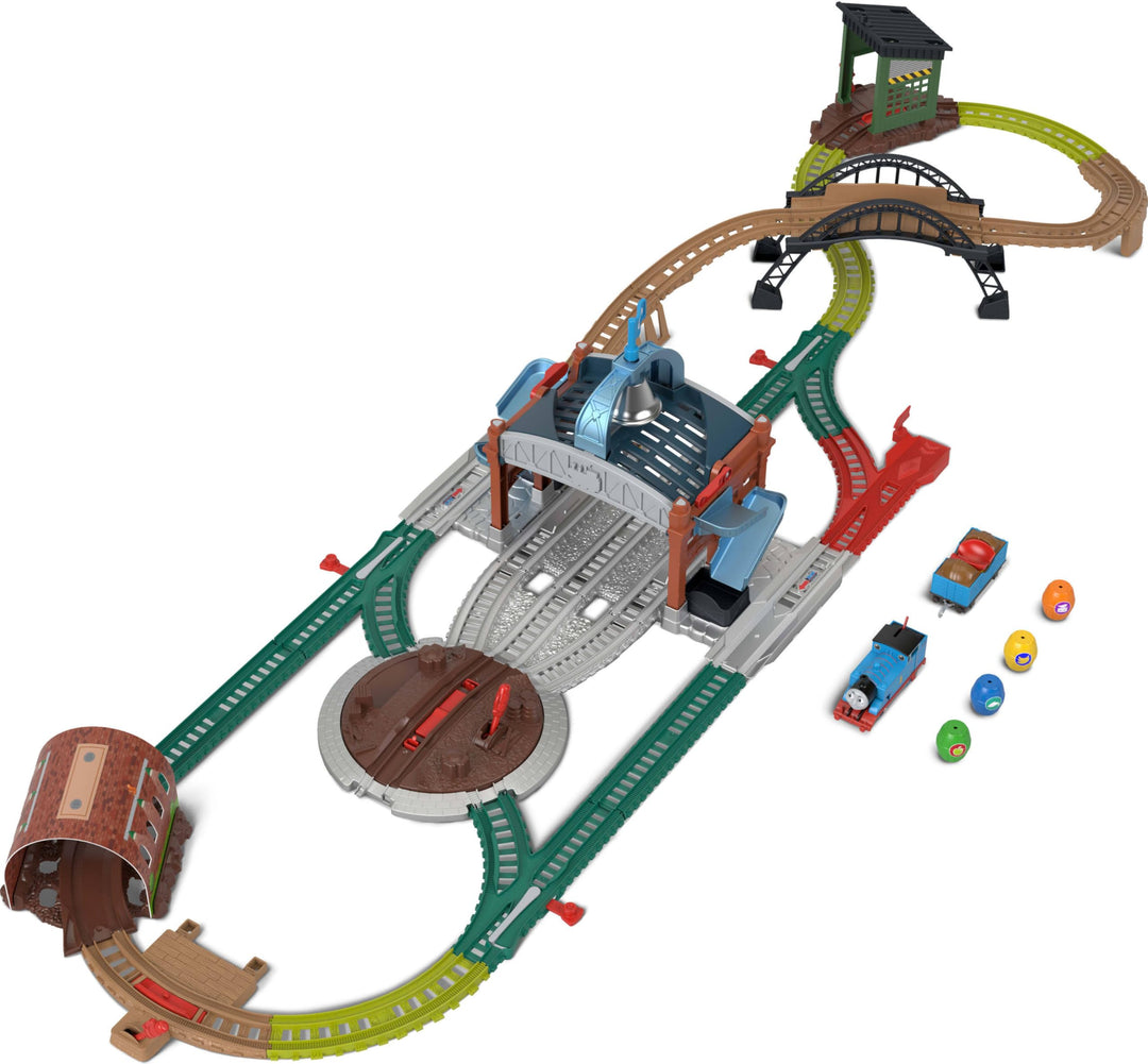 Mattel Fisher Price Thomas & Friends Toy Train Playset, Load & Launch Barrel Delivery with Classic M