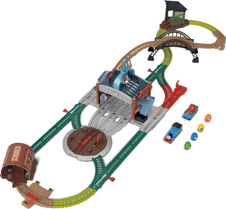 Mattel Fisher Price Thomas & Friends Toy Train Playset, Load & Launch Barrel Delivery with Classic M