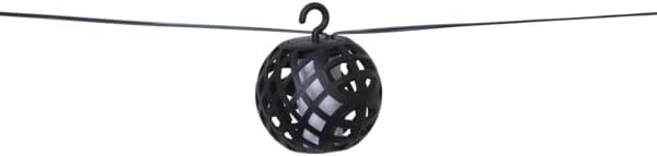 Star Trading Solar-Lichterkette mit Flammeneffekt, 8 Kugelleuchten, Schachbrettmuster, Solarpanel 20