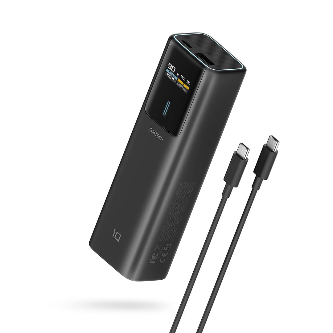 CUKTECH 10 100W Powerbank 10000mAh, Power Bank mit Digitales Display, externer Handyakku für iPhone