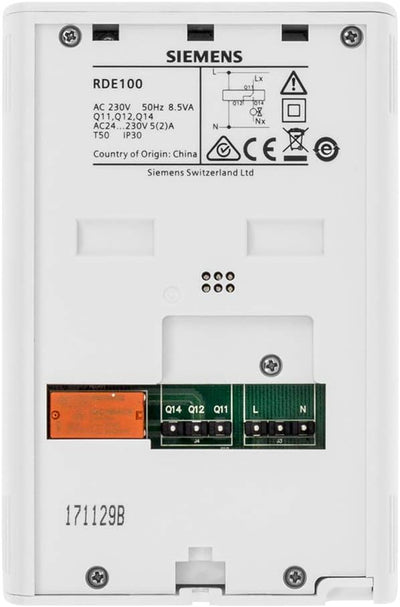 Siemens - RDE100 Raumthermostat mit Auto-Zeitschaltprogramm und LCD