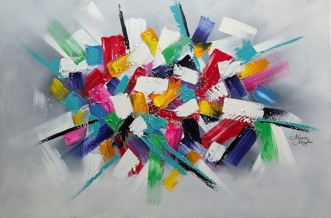 Monica Mirafiori I 100% HANDGEMALT I Gemälde Traum 90x60cm | Gemälde Handgemalt | Acrylgemälde | Seh
