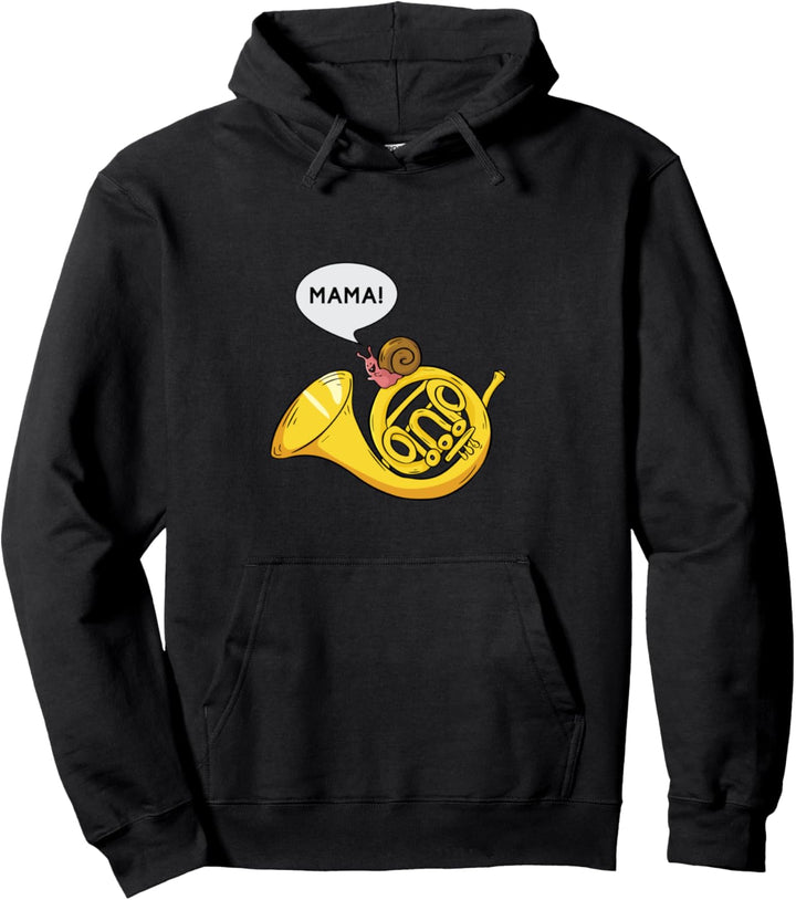 Trompete Waldhorn Schnecke Horn Wortspiel Musiker Geschenk Pullover Hoodie