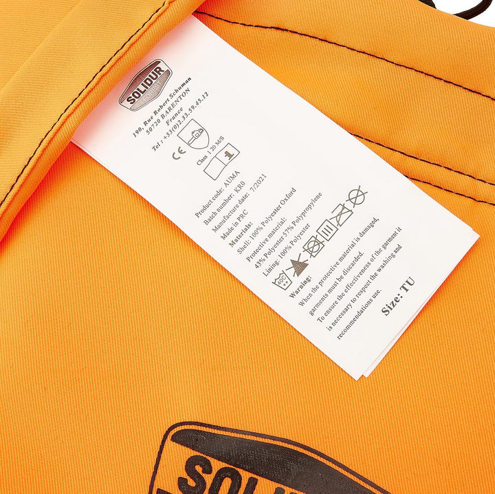 Solidur AUMA Manchette Authentic Klasse 1, Schutzhüllen für Handschuhe, Orange