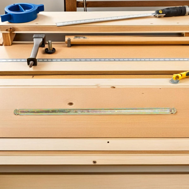 HEMOTON 2 Stück Mülleimer Zubehör Achse für Abfallbehälter Stahl 240l Beige Schnelle Montage für San