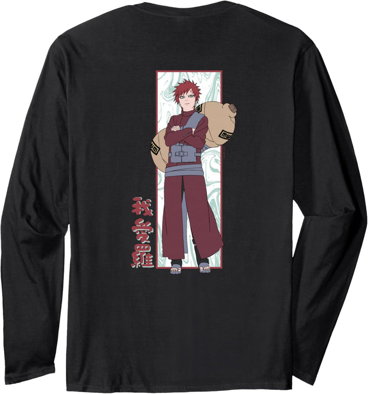 Naruto Shippuden Gaara Marmor Hintergrund Langarmshirt