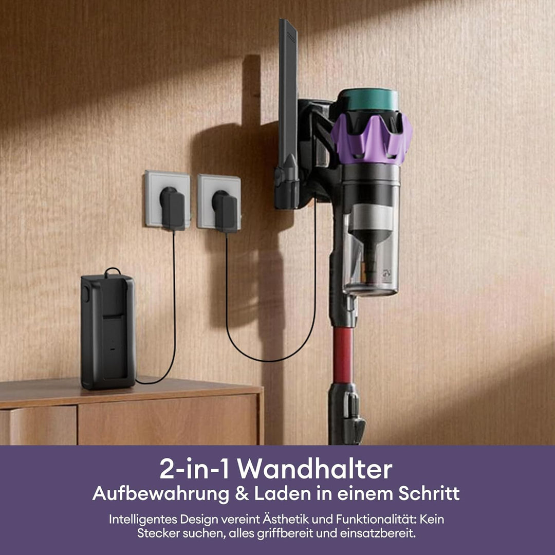 Ultenic Akku Staubsauger 55KPa/600W, 80Min Laufzeit, 1,6L Staubsauger Kabellos mit Multi-Zyklon-Filt