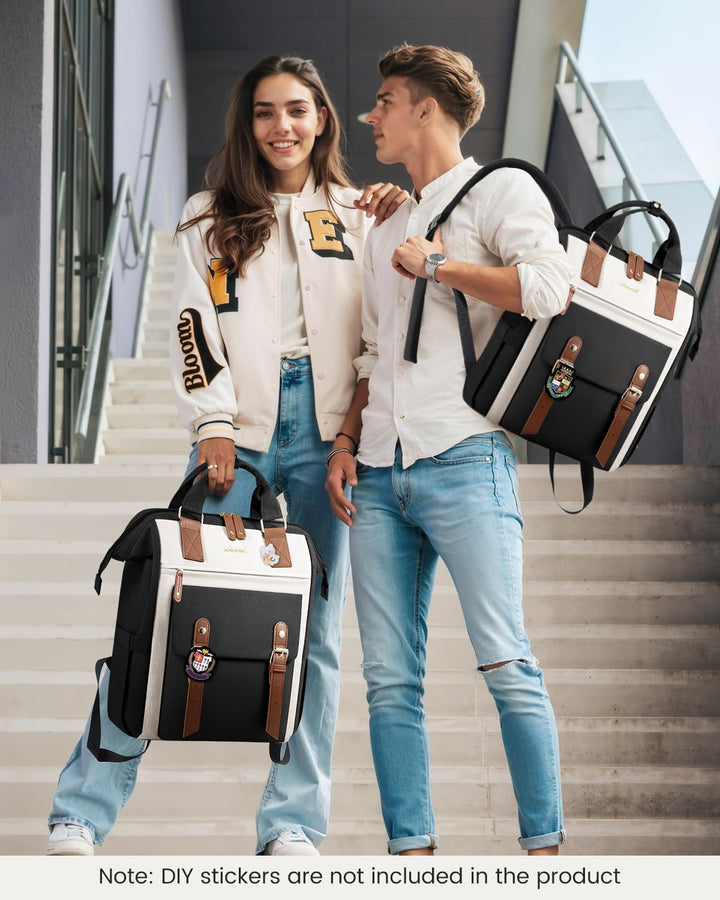 LOVEVOOK Rucksack Damen Gross, 17 Zoll Laptoptasche Schulrucksack Mädchen Teenager Reiserucksack Arb