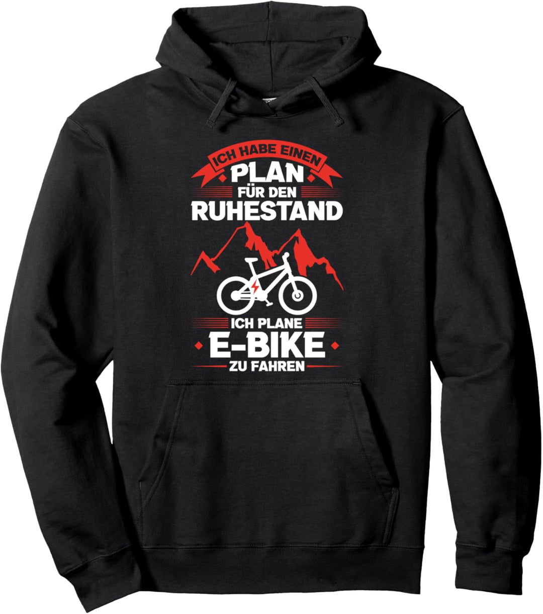 Ruhestand E-Bike Radfahrer Elektrofahrrad Pullover Hoodie