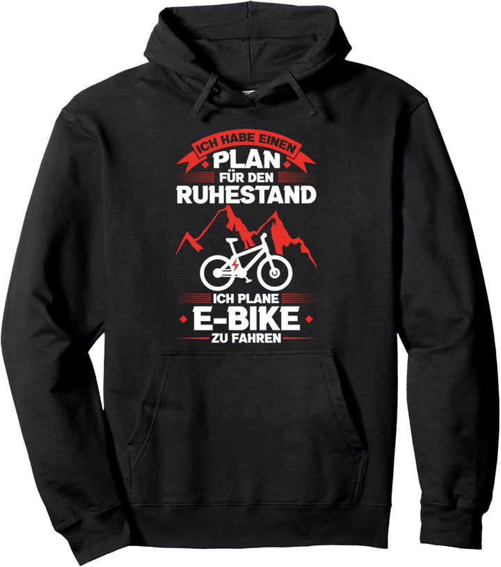 Ruhestand E-Bike Radfahrer Elektrofahrrad Pullover Hoodie