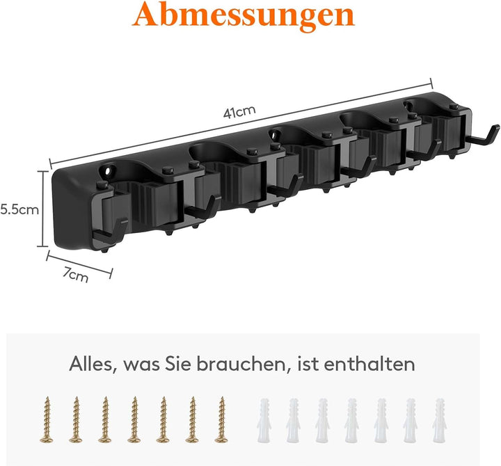 Lifewit Besenhalterung, Anti-Rutsch-Besenaufhänger für die Küche, strapazierfähiger Organizer für Re