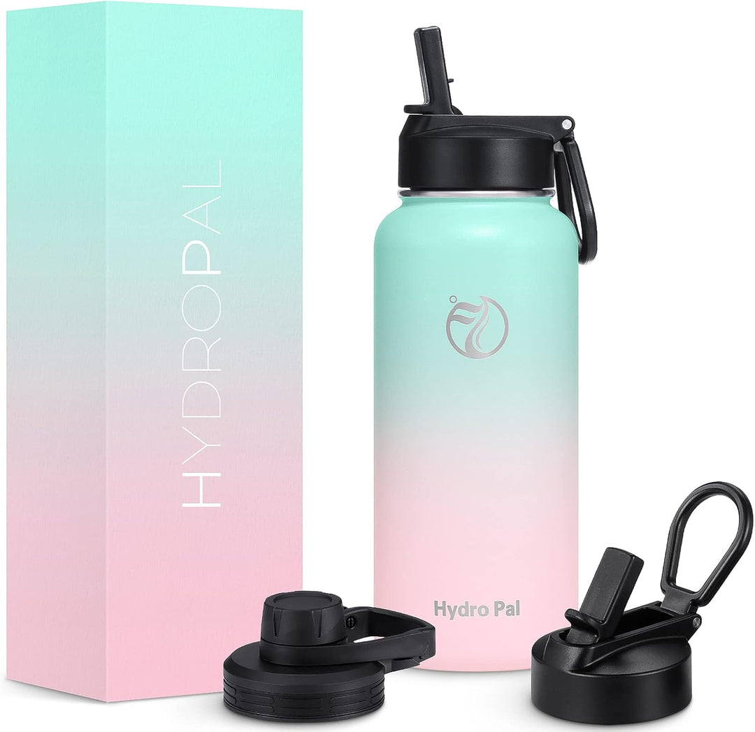 HydroPal Edelstahl Trinkflasche - 650ml, 950ml, 1.2L, BPA-Frei, Kohlensäure geeignet, Isolierte Ther