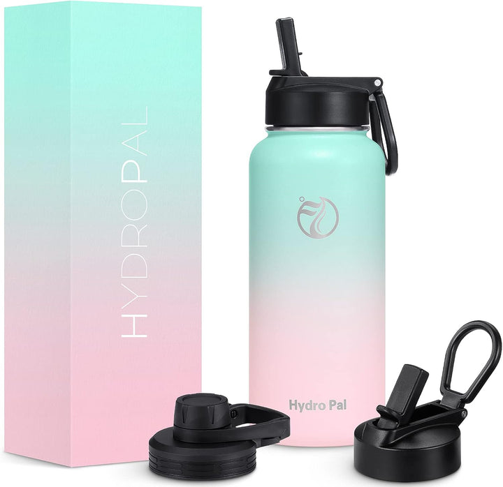 HydroPal Edelstahl Trinkflasche - 650ml, 950ml, 1.2L, BPA-Frei, Kohlensäure geeignet, Isolierte Ther