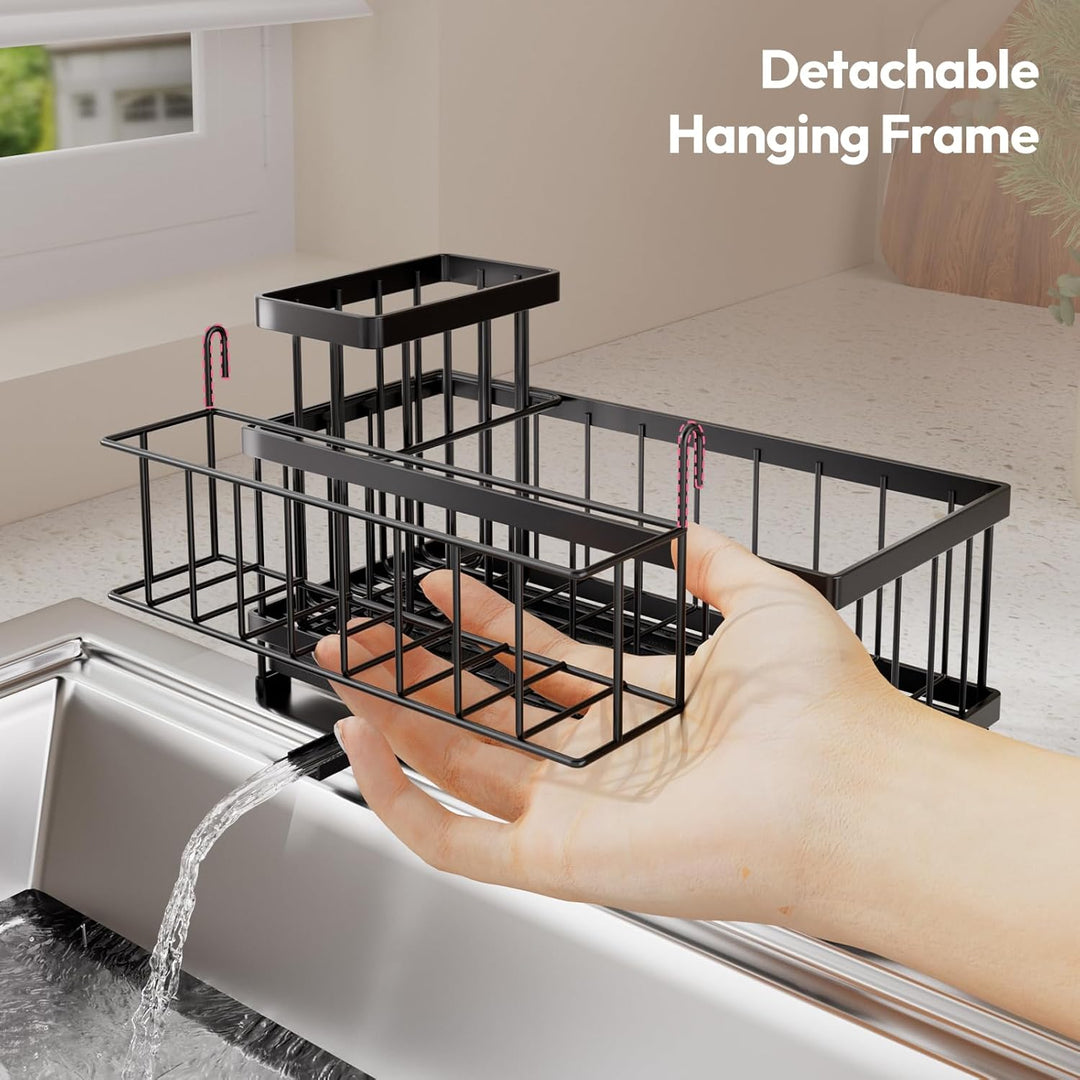 SWTYMIKI Spülbecken Organizer Spülmittel Organizer - Grosser Spüle Organizer mit 360° Automatischer
