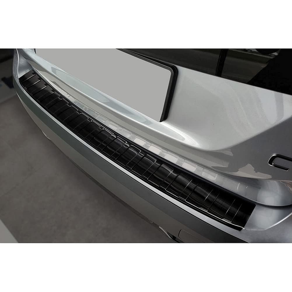 Avisa Schwarz Edelstahl Heckstossstangenschutz kompatibel mit Citroën C4/e-C4 III 2020- 'Ribs'