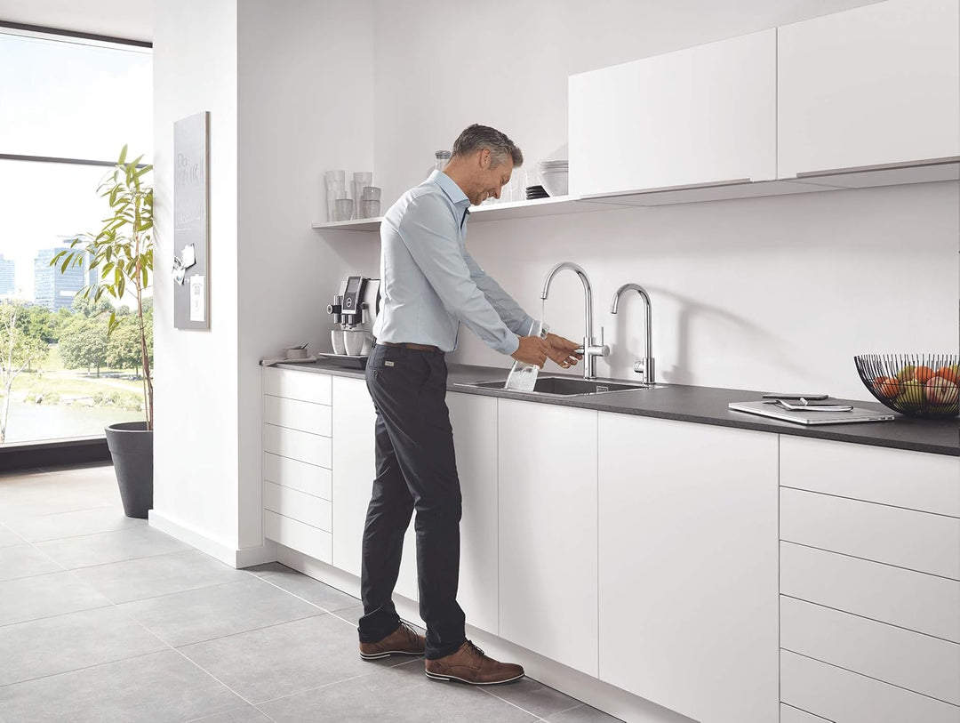 GROHE Blue - C-Auslauf Kit (mit Bluetooth und WiFi, Farbdisplay, Verbrauchsdaten Anzeige und Überwac