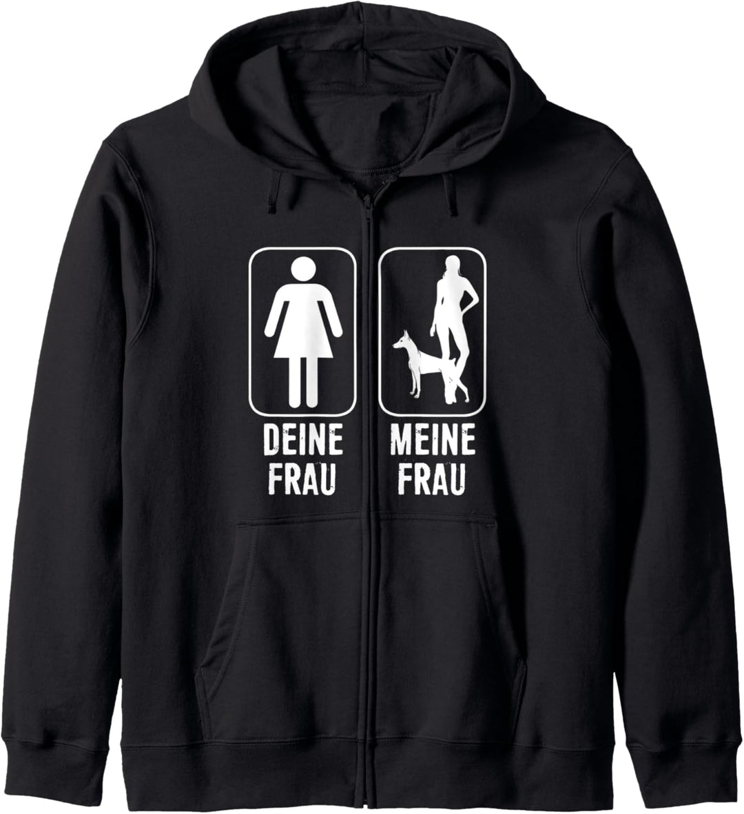 Hund Dobermann Deine Frau Meine Frau Geschenk Kapuzenjacke