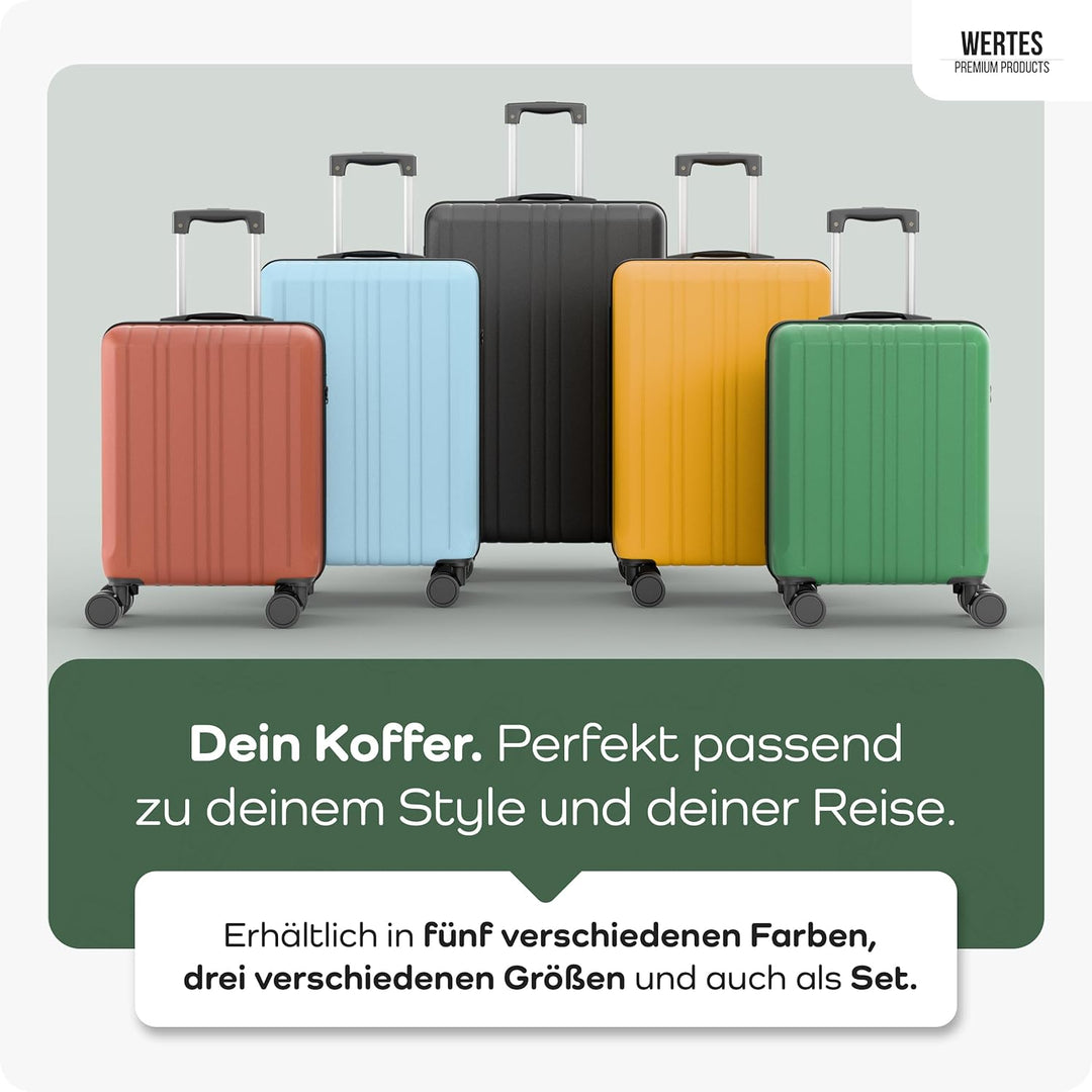 Koffer Gross 77cm - 100L - TSA Schloss Hartschalen Koffer mit Doppelrollen, Reisekoffer, Trolleys, R
