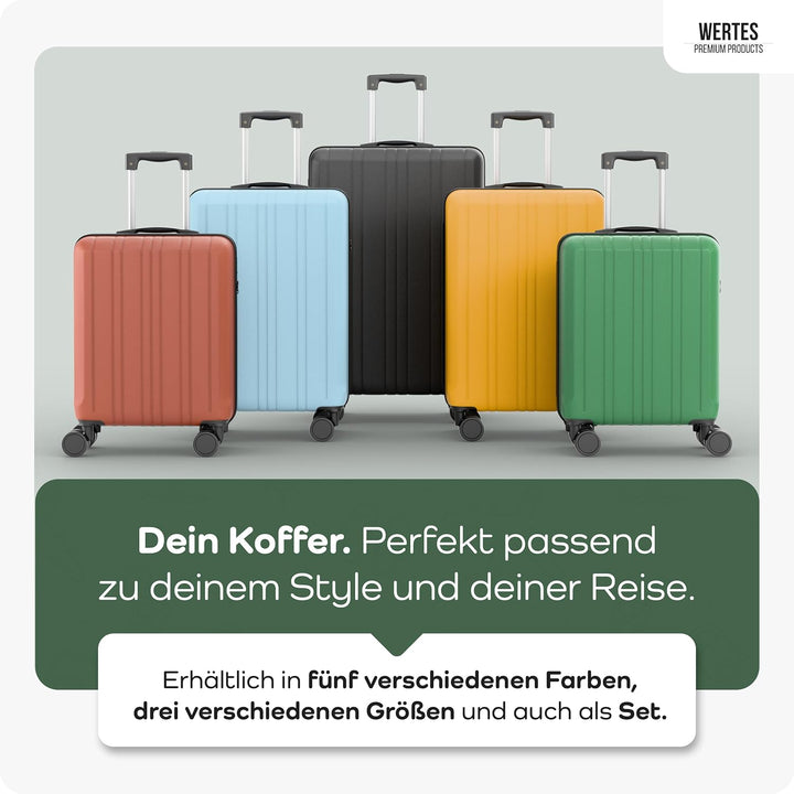 Koffer Gross 77cm - 100L - TSA Schloss Hartschalen Koffer mit Doppelrollen, Reisekoffer, Trolleys, R