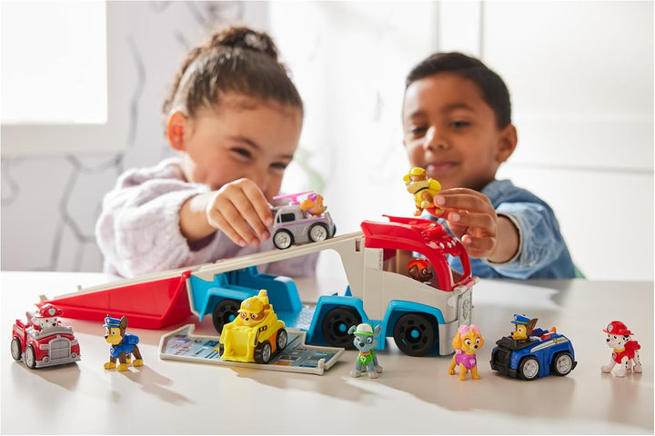 PAW PATROL – Pup Squad Mini-Patroller Teamfahrzeug mit Chase-Spielzeugauto, Spielzeug geeignet für K
