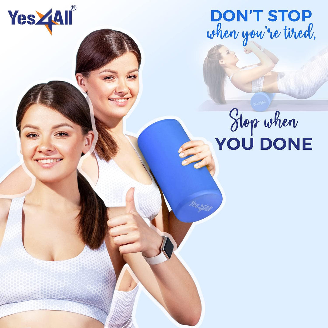 Yes4All Faszienrolle für Rücken, Wirbelsäule, Beine, Arme 30/45/60/90 cm - Mittel-Harte Foam Roller,