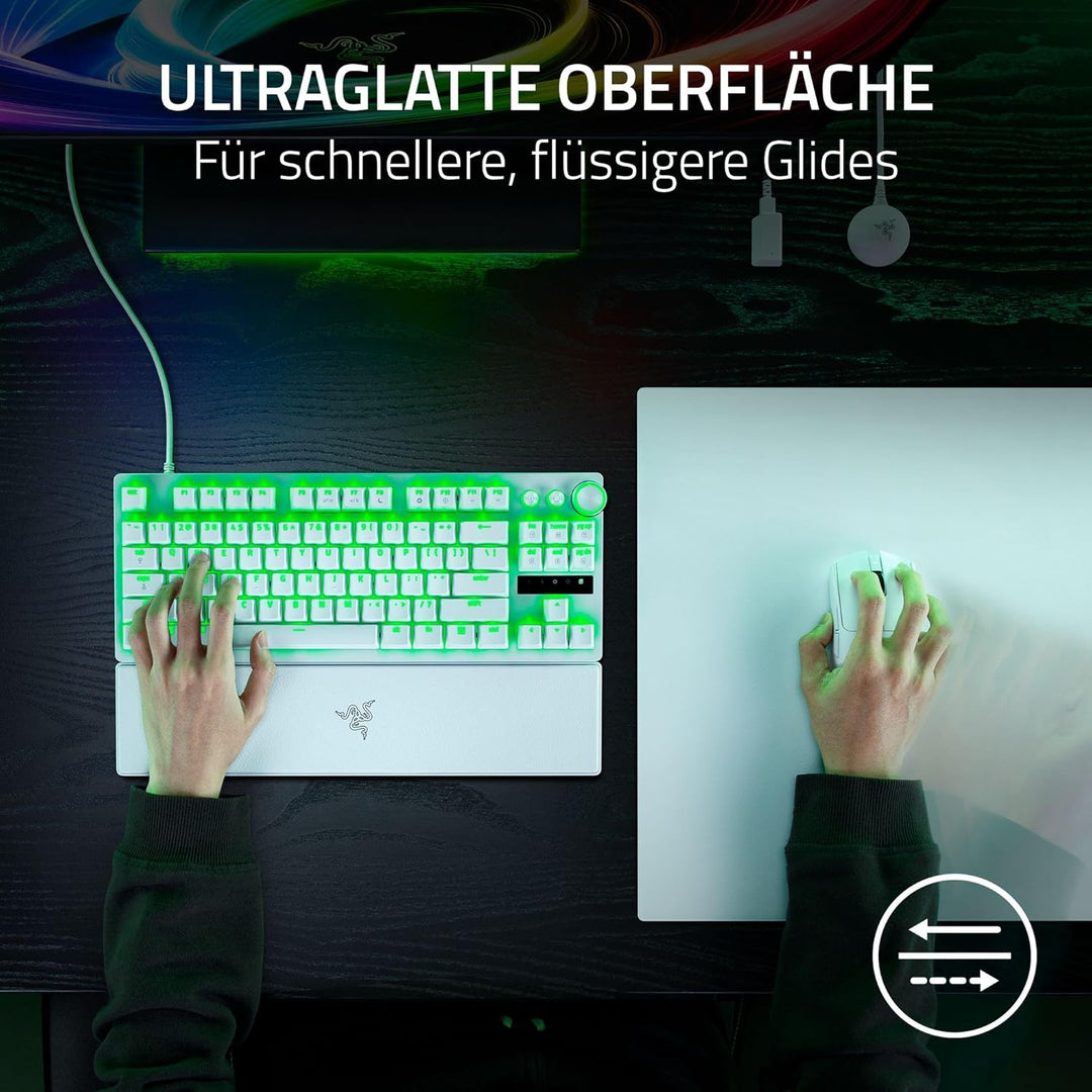 Razer Atlas Pro - Ultradünnes Premium-Gaming-Mauspad aus gehärtetem Glas - Ultraflaches 1,9 mm - Ult