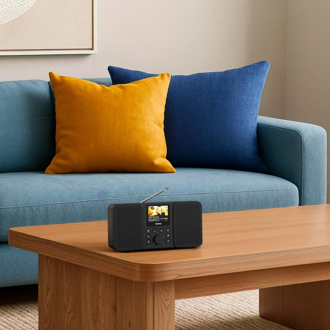 Hama Digitalradio (Internetradio, Radio mit Bluetooth, DAB, DAB+, FM, Dual Band, Radiowecker, 2 Weck
