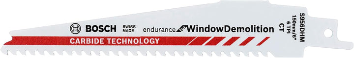Bosch Professional Säbelsägeblatt S 956 DHM Endurance for Window Demolition (Länge 150 mm, Zubehör S