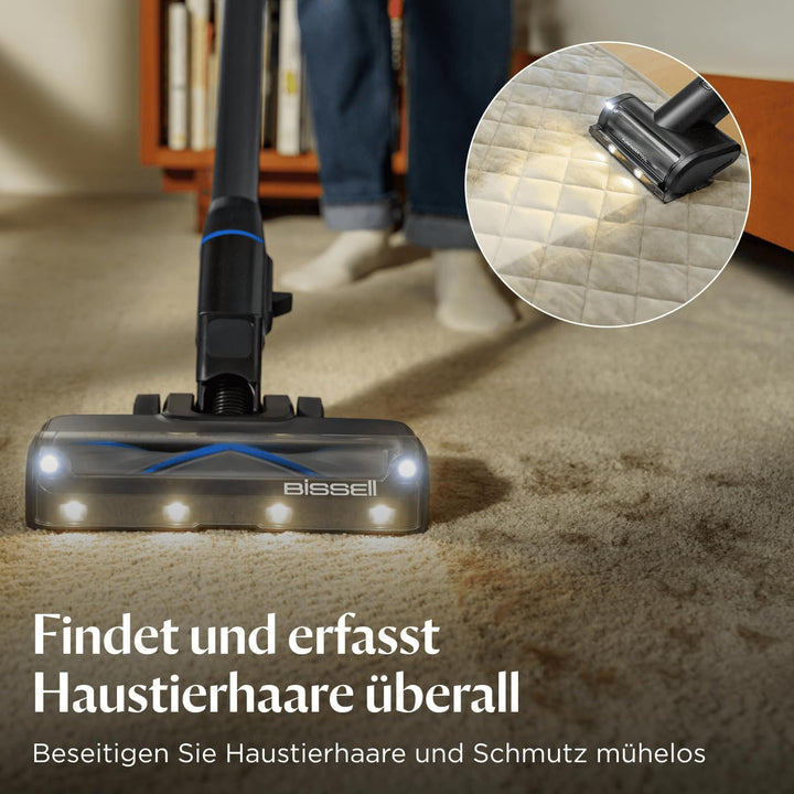 Bissell PowerClean FurGuard, Akku Staubsauger, 280W Motor, Selbstreinigende Bürstenrolle, FurFinder-