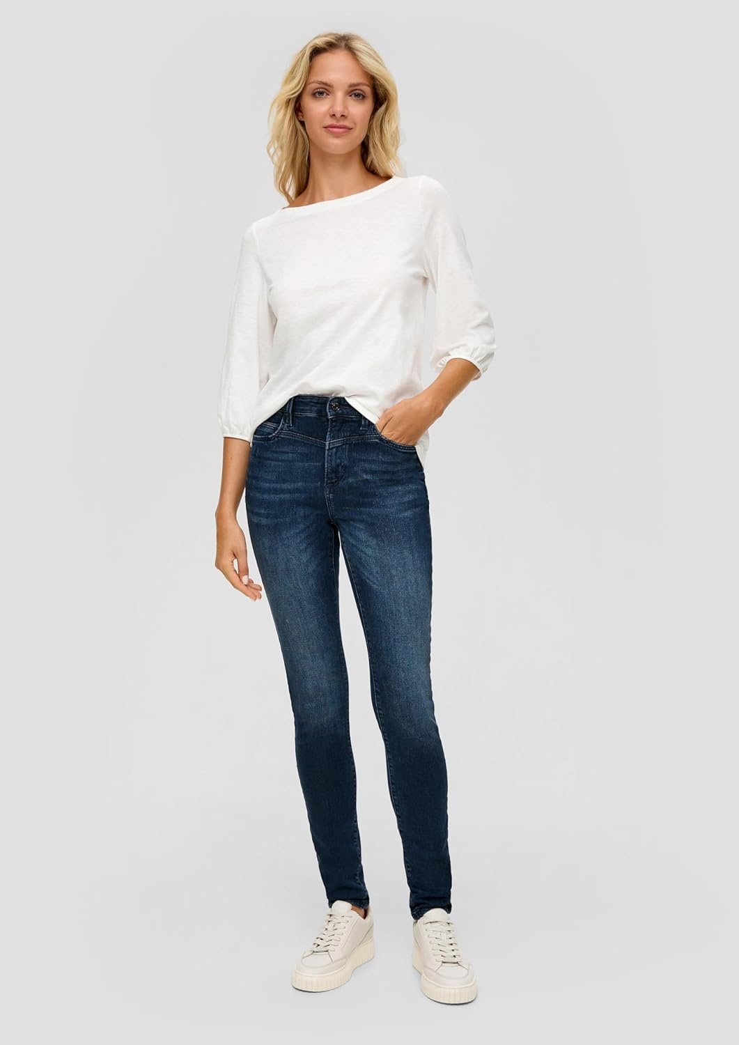s.Oliver Damen Jeans Hose, Izabell Skinny Leg 32W / 30L Blau, 32W / 30L Blau