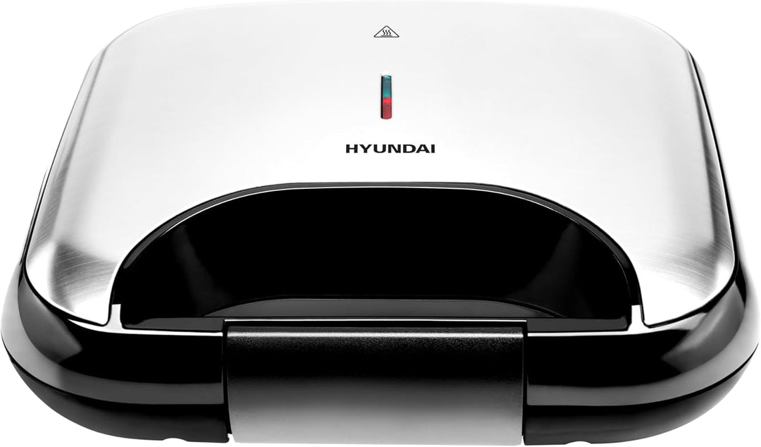 HYUNDAI ELECTRONICS SM615 I Sandwichmaker I 750 W | Sandwich-Toaster | 4 Dreiecks-Sandwiches | Kontr