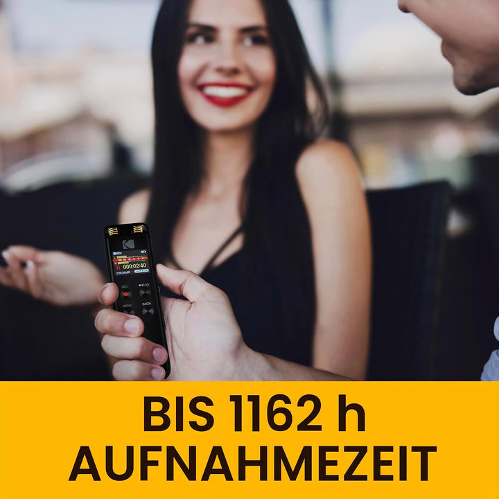 KODAK Hohe Intensität VRC550 digitaler Voice Recorder | Sprachgesteuertes wiederaufladbares Mini Dik