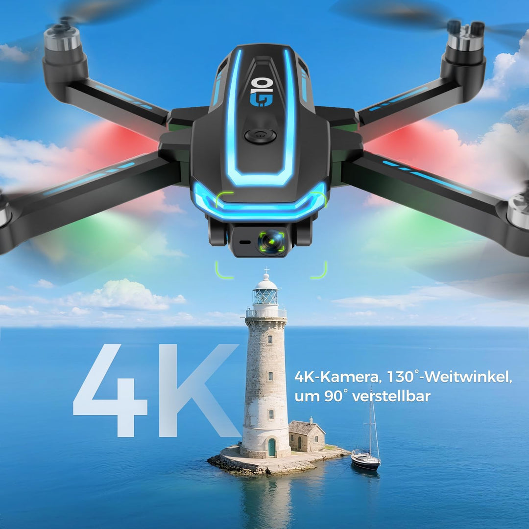 GPS Drohne mit kamera EIS 4K(Bildschirmfernsteuerung),Faltbare Mini Drone für Erwachsene, Einsteiger