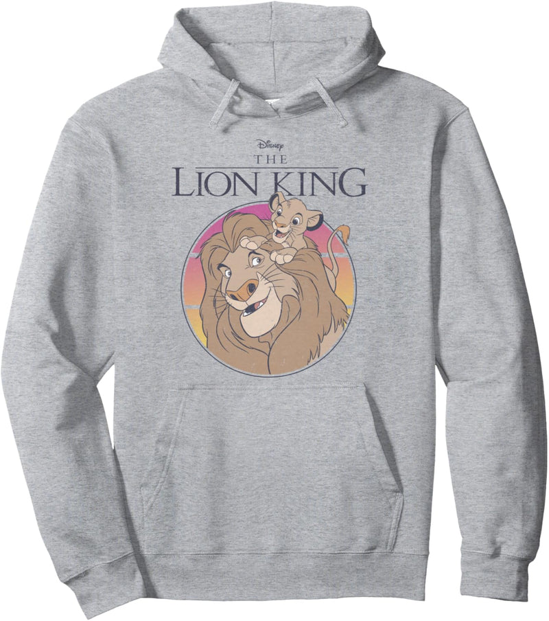 Disney The Lion King Mufasa And Simba Sunset Poster Pullover Hoodie