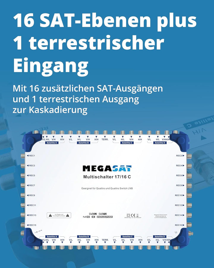 MegaSat 0600194 Multischalter 17/16 C Silber