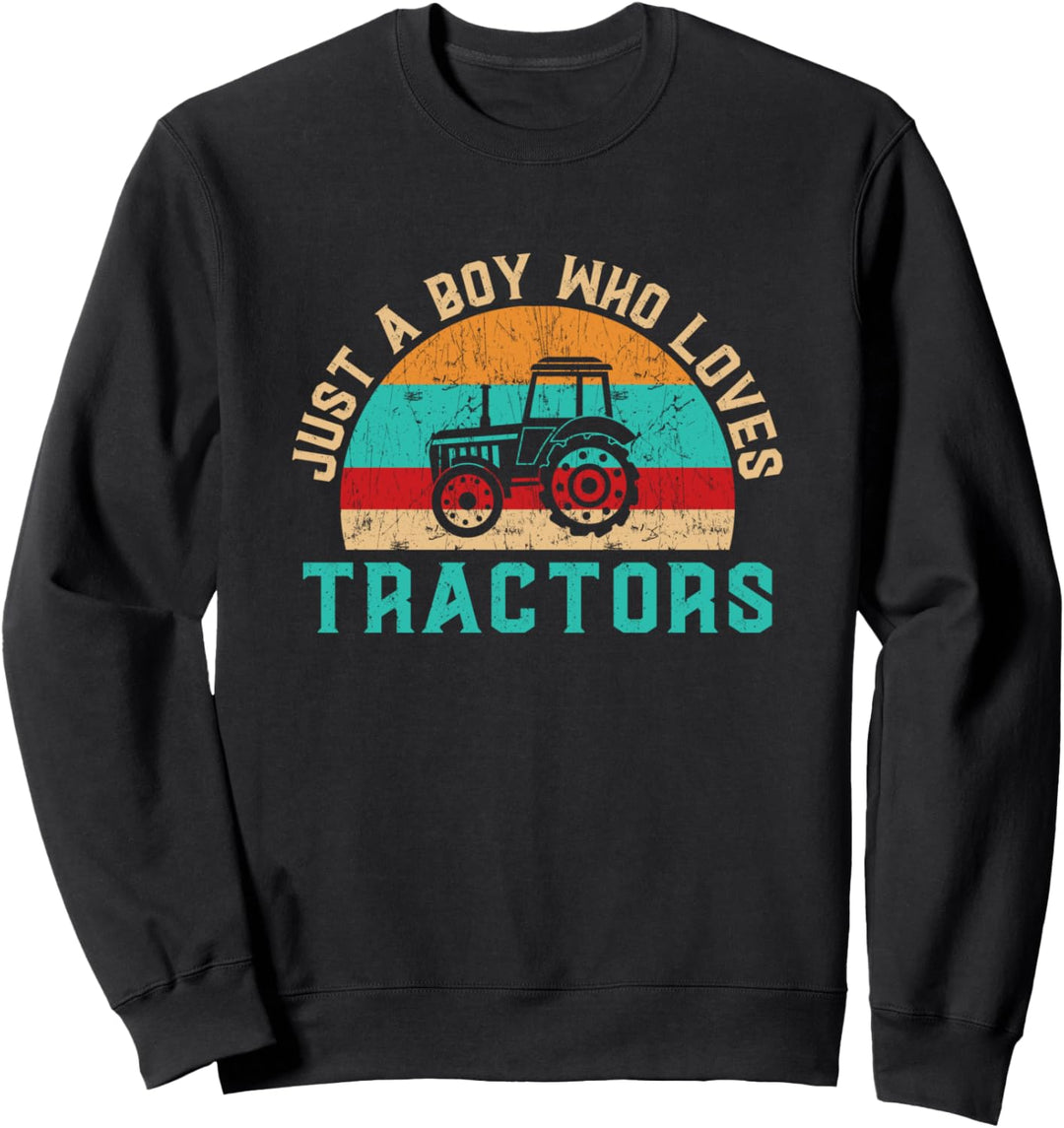 Just a Boy who loves Tractors Trecker Biobauer Sweatshirt