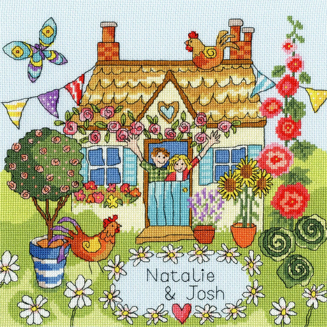 Bothy Threads Kreuzstich-Set Unser Haus, 26x26cm, XJR37, Zählmuster