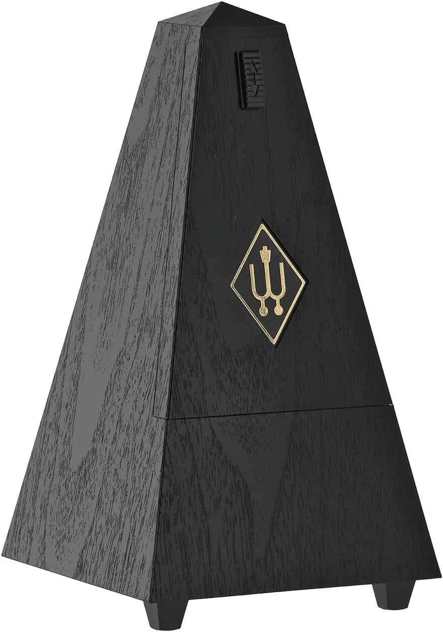 Wittner Metronom 845161 Kunststoffgehäuse ohne Glocke Taktell Pyramidenform schwarz schwarz Single,